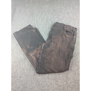 Dickies Temp iQ Pants Mens 40x32 Black Distressed Workwear Utility Fleece Lined‎